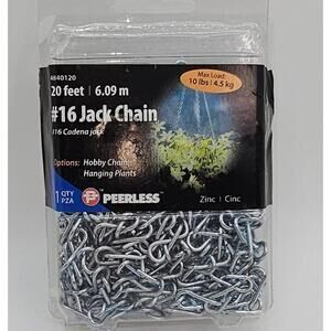 #16 Jack Chain 20 Feet Zinc Coated for Hanging Plants